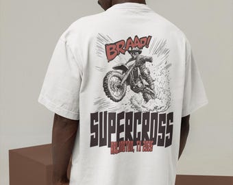 Supercross Graphic T-shirt, Motocross Tee, Dirt Bike Shirt, Racing Apparel, Sports Fan Gift