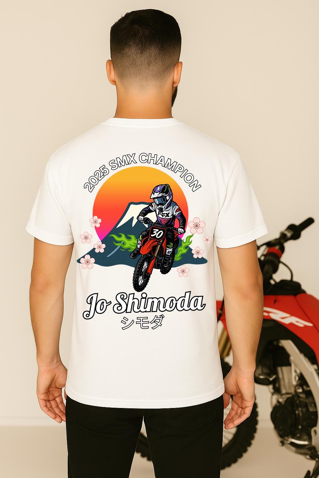 Jo Shimoda Motocross T-shirt, 2025 SMX Champion Dirt Bike Tee