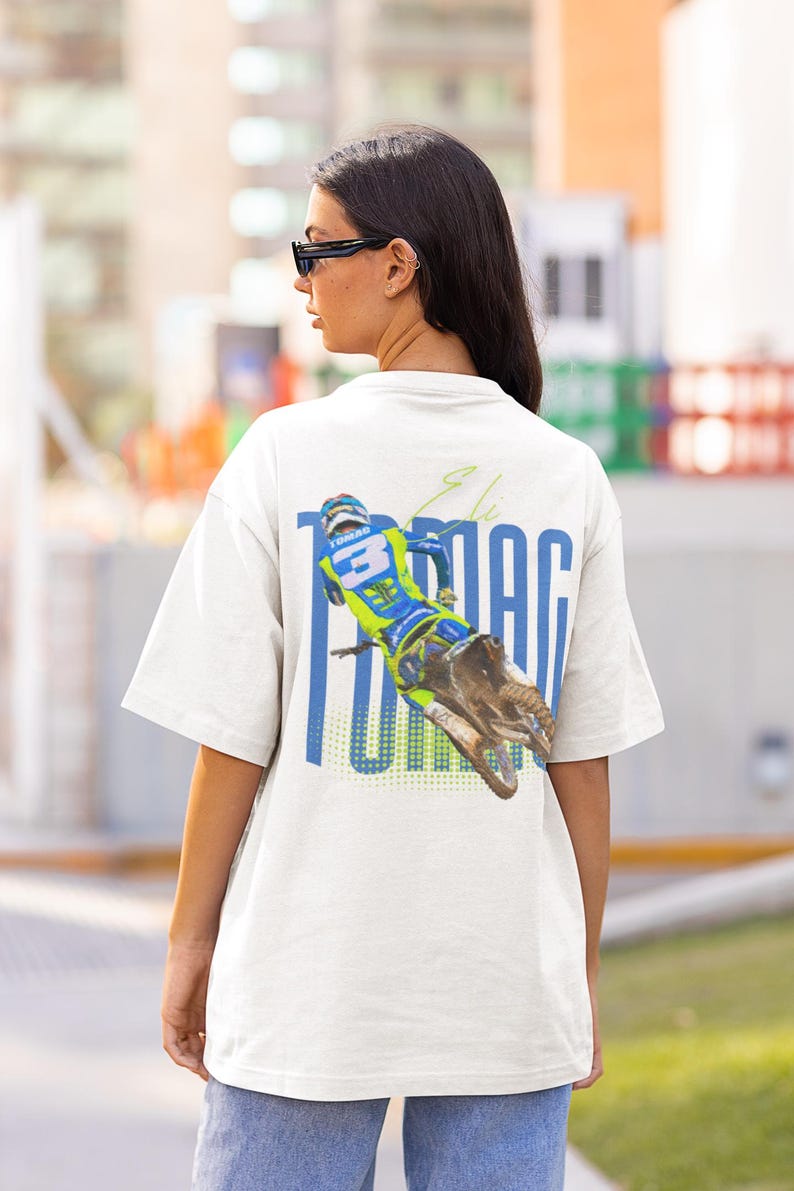 Supercross Eli Tomac T Shirt #3, Motocross Fan Tee, BACK DESIGN image 1