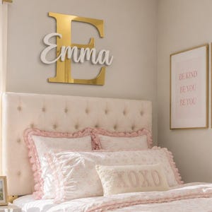 Custom Dorm Name Acrlic decor, Back to school Gifts, Preppy College decor, Acrylic Letter Name