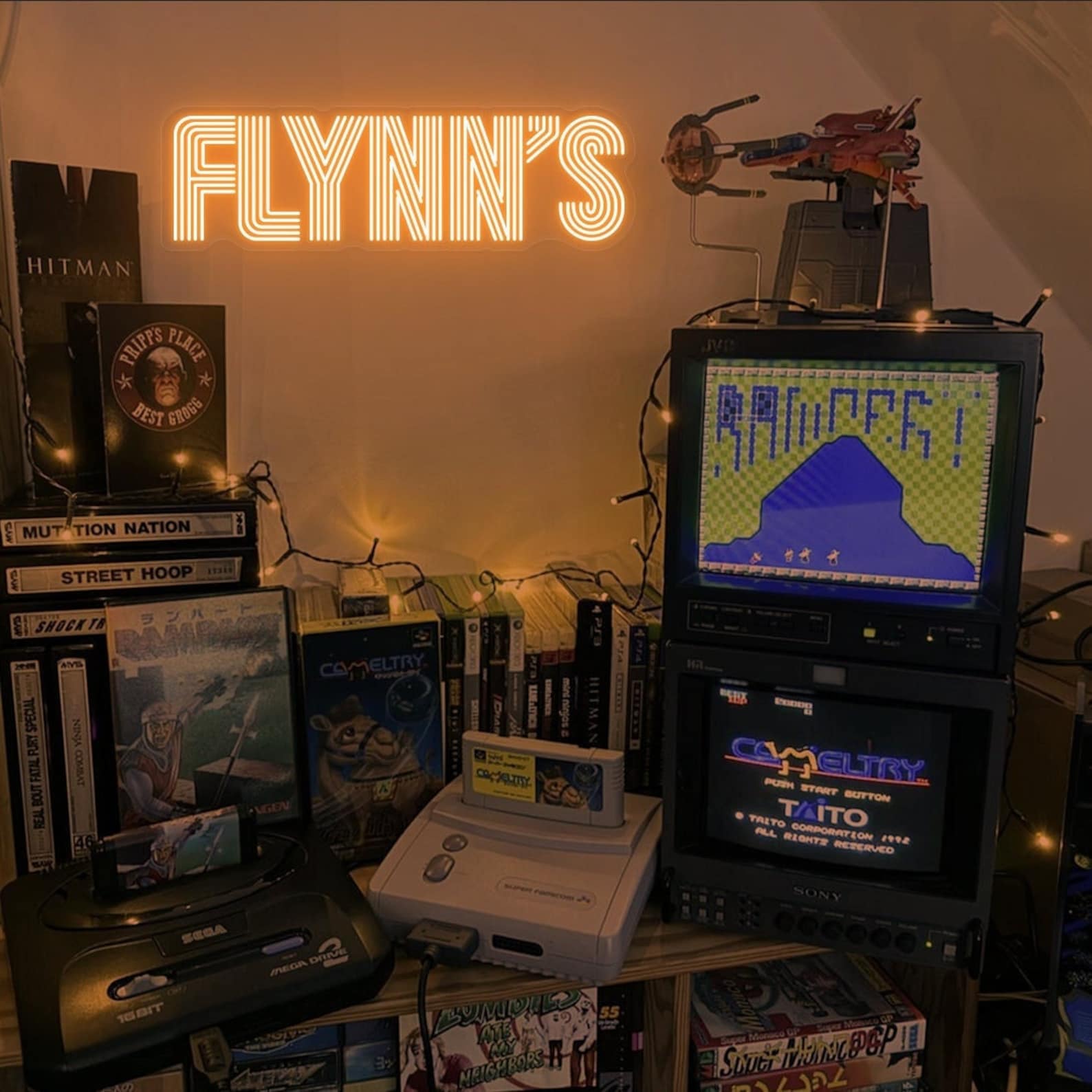 Flynn's Arcade LED Neon Sign, Game Room Neon Sign, Gift for Gamer ...