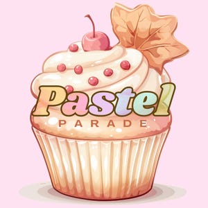 Herbst Kirsch Cupcake PNG, Herbst Clipart PDF, Herbst Merch, saisonales Dessert, Aufkleber, Tassen, transparenter Hintergrund, persönlicher und kommerzieller Gebrauch