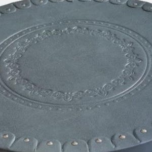 Round Gray Cardboard Storage & Gift Box, Stackable Storage with Handle And lid