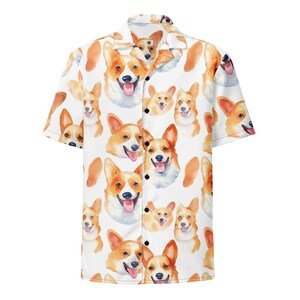 corgi dress shirt 90S Pembroke Welsh Corgi For Rave Outfit & 1990S Fancy Dress Men's T-shirt Back Print
