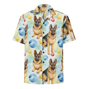 German Shepherd Button Up shirt, Dog lover shirt with puppy dog, Watercolor dog shirt with funny dog birthday gift for dog mom
