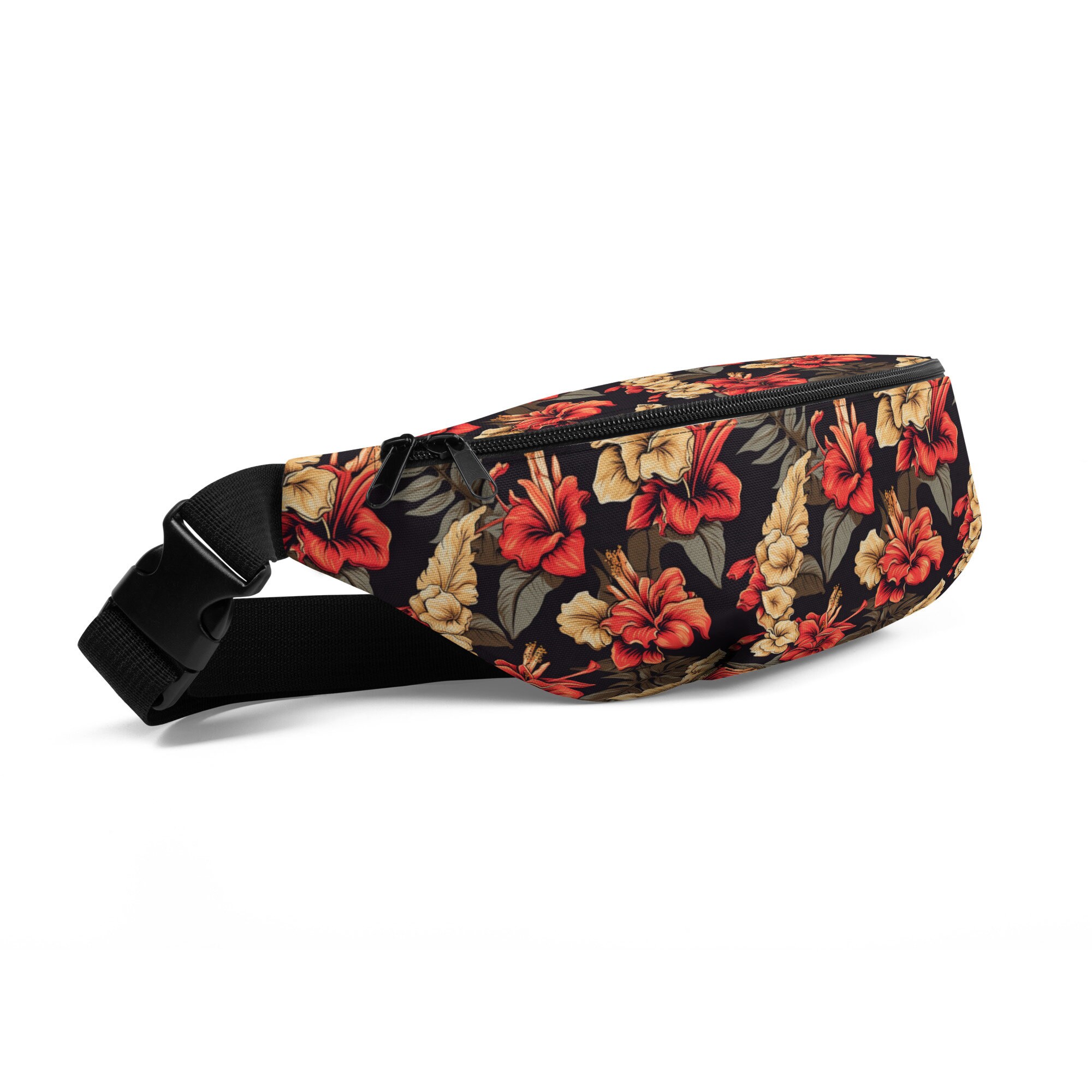 Hawaiian Print Fanny Pack Crossbody Bags Unisex Men and Women Trendy Sling Bag  Vacation Essentials Bumbag Handbags Belt Bag Travel Backpack