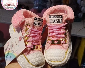 Tutorial, pattern Converse crochet sneakers. Crochet Converse