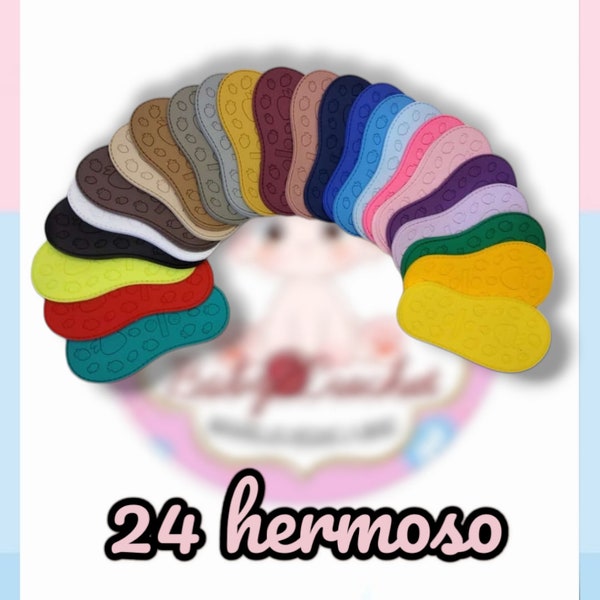 Suelas para tejer zapatos de crochet venta por docena 12 pares