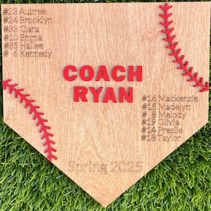 Personalized Coach Gift, Custom Sports Wood Cutout, Custom Sports Plaque, Coach Gifts, Group Coach Gift, Coach Award End of Season Gift