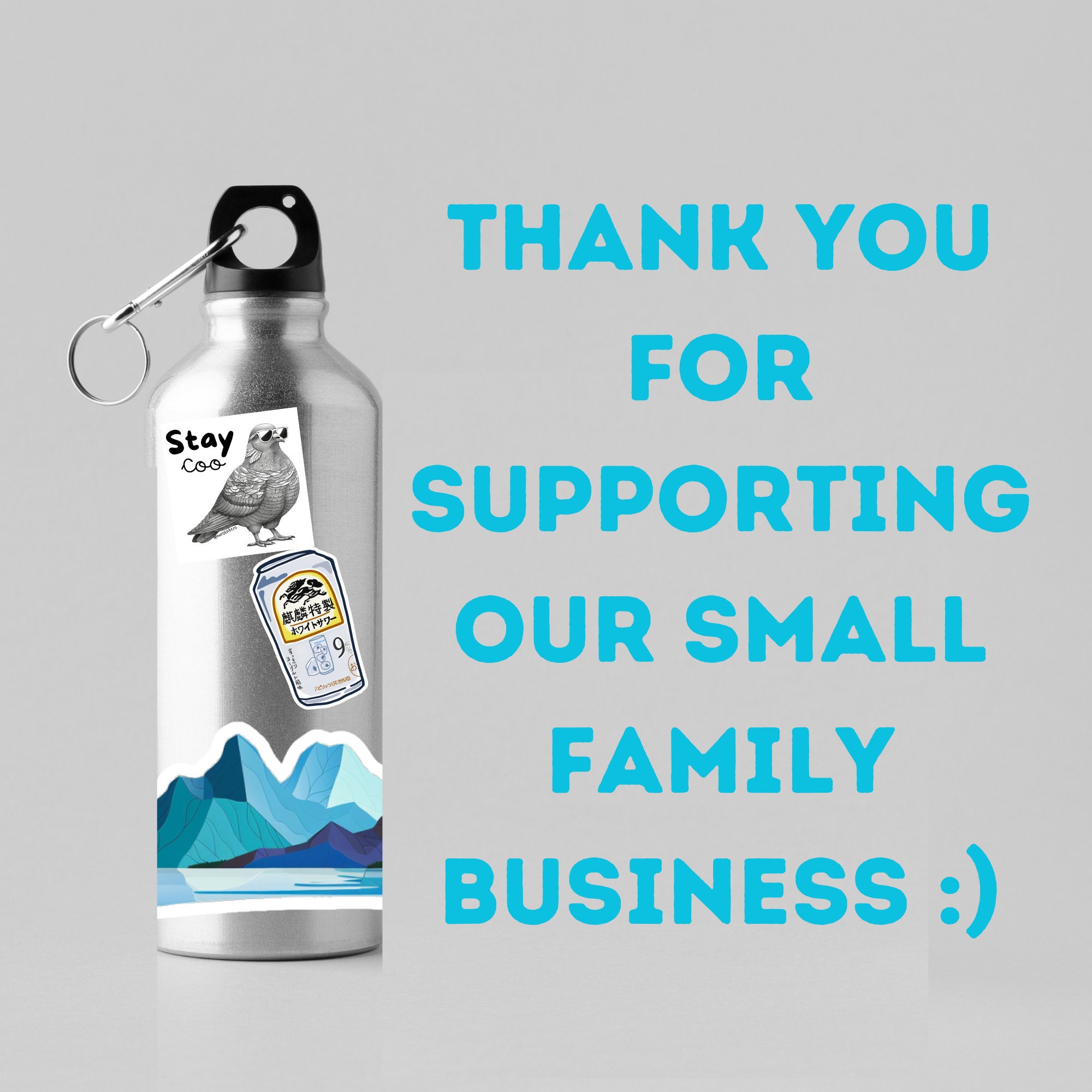 Blue Ridge Mountain Sticker, Waterproof Gifts, Water Bottle Sticker ...