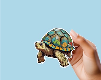 Tortoise Sticker, Waterproof - Funny Gifts - Water Bottle - Laptop - Funny - Phone - hard hat - laptop - colorful - big - turtle