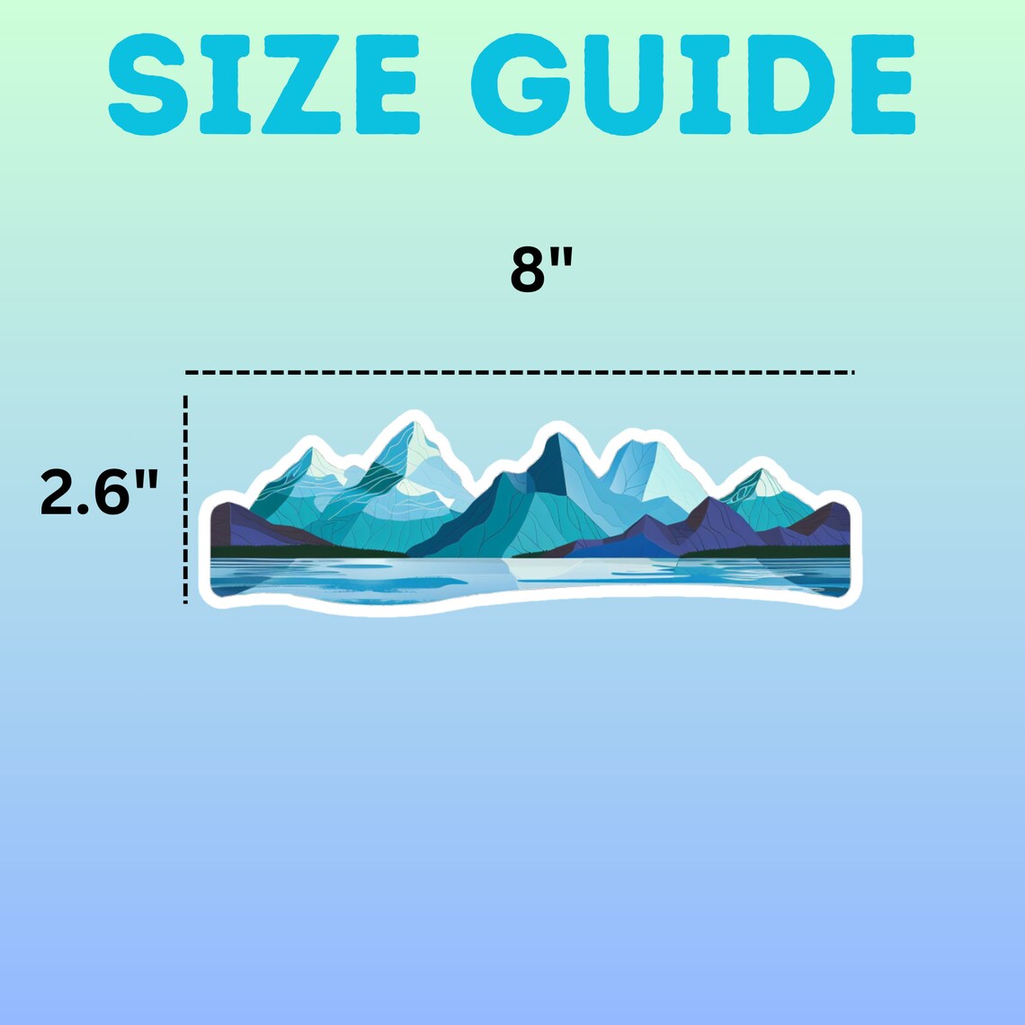 Blue Ridge Mountain Sticker, Waterproof Gifts, Water Bottle Sticker ...