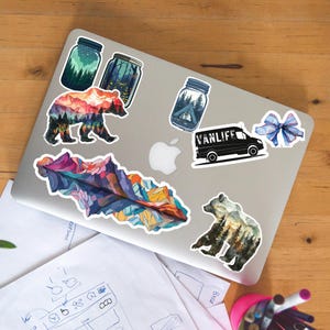 Waterproof Mountain Sticker: Outdoor Adventure Decal - Etsy