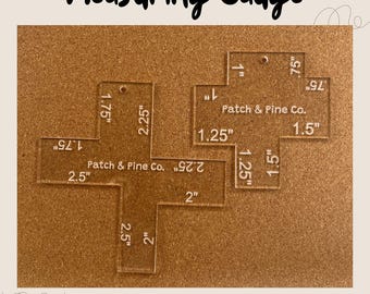 Acrylic Measuring Gauge Template Set: Boxed Corner Tool