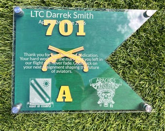 Personalized Military Guidon Flag,  Wall Decor, Veteran Keepsake, Unit Guidon Plaque, Military Gift, PCS , promotion gift, retirement gift