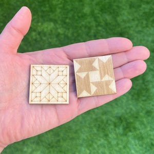 Quilt Block Fridge Magnets, Patchwork Quilt Blocks, 1/8&quot; Magnet Set for Home Decor or Office, Gifts for Quilters,Quilt Block Pattern Magnets