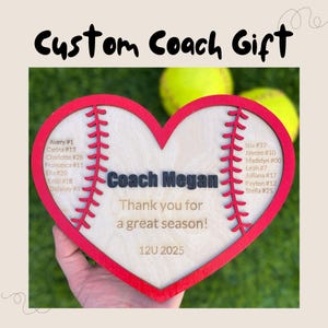 Personalized Coach Gift, Custom Sports Wood Cutout, Custom Sports Plaque, Coach Gifts, Group Coach Gift, Coach Award End of Season Gift