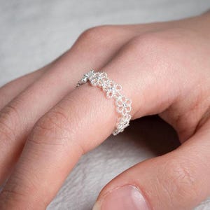 Handmade Silver Ring,Floral adjustable ring, daily wear accessories