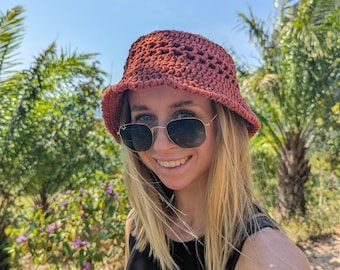 Crochet summer hat / bucket hat - quick and easy pattern, PDF-file