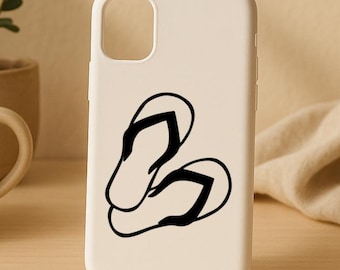 Flip Flop Vinyl Decal – Funny Summer Car Sticker, Beach Bum Decal, Waterproof Vinyl for Tumblers & More,  “Mentally at the Beach” Sticker