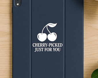 Cherry-Picked Just For You Vinyl Decal – Flirty Retro Sticker, Funny Sexy Gift, Cheeky Fruit Sticker for Car, Laptop, Tumbler, Mirror
