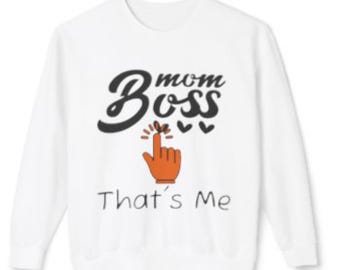 Women, Boss Mom, Sweatshirt