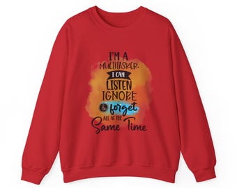 Funny women, White, Brown, Red Sweatshirt