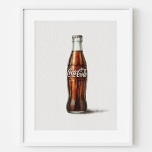 Coca-Cola Wall Art Coke Vintage Bar Poster Print Poster Digital Wall Art Cola Bottle Download Kitchen Print Retro Posters