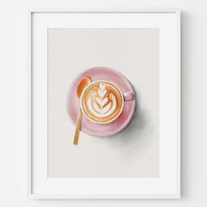 Coffee Print Coffee Wall Art Kitchen Coffee Poster Print Watercolor Coffee Poster Coffee Cup Print Coffee Gifts