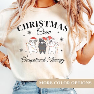Occupational Therapy Cat Shirt, Occupational Therapist Christmas Crew Shirt,  Sped Teacher T-Shirt For OT, Occupational Therapist Tee