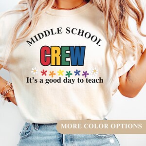 Middle School Crew Tshirt, Shirt for Middle School Teacher, School Staff Shirt, Teacher Team Tee, Junior High Teacher, Teacher Appreciation