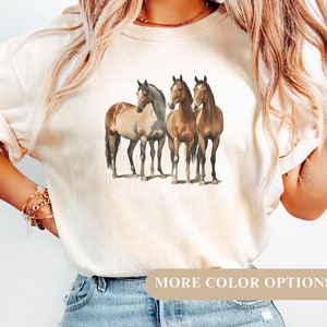 Comfort Colors® Western Horse Shirt, Country Western Cowgirl Shirt, Horse Graphic Tees for Women, Country Graphic T Shirts,  Rodeo Shirt