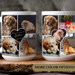 Taza personalizada con foto y texto, taza personalizada para mascotas, taza de café conmemorativa para mascotas, taza con foto para la universidad, idea de regalo para amantes de los perros, regalo conmemorativo para perros