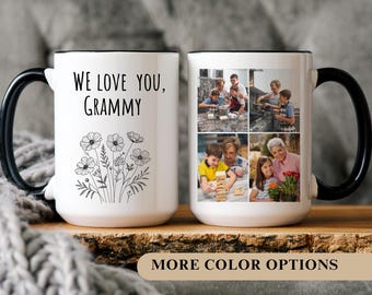 First Time Grandma Photo Mug, I Love You Grandma, New Grandma Gift From Baby, Custom Photo Grandma Mug, Mother's Day Gift For Mother In Law