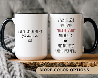 Funny Retirement Mug, Sarcastic Retirement Cup For Boss or Coworker, Personalized Retired Gift, Custom Name Coffee Cup,Coworker Leaving Gift