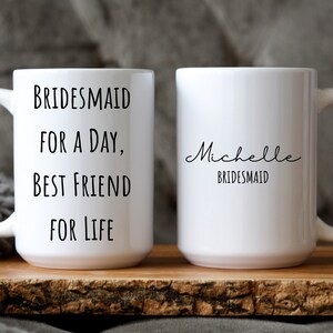 Bridesmaid Gift Matron Of Honor Personalized Mug Bridesmaid Mug Custom Glass Mug Bridal Party Gift Maid Of Honor Mug Bridesmaid Proposal