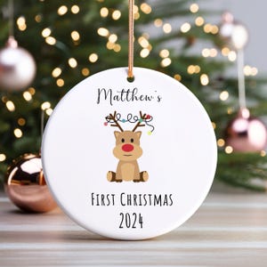 Personalized Baby&#39;s First Christmas Ornament 2024,Baby&#39;s First Christmas Ornament,New Baby 1st Christmas Ornament,Baby First Christmas Gift