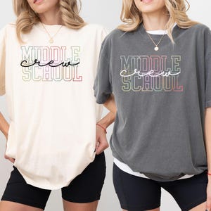 Middle School Crew Tshirt, Shirt for Middle School Teacher, School Staff Shirt, Teacher Team Tee, Junior High Teacher, Teacher Appreciation