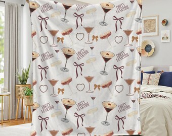 Dirty Martini Blanket, Espresso Martini Gifts, Espresso Martini Decor, Epresso Martini Throw Blanket, Espresso Martini Accessories, Cocktail