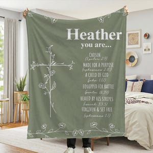 Bible verse blanket, Custom name blanket, Christian blanket, Prayer blanket, Christian throw blanket, Scripture blanket, Catholic blanket