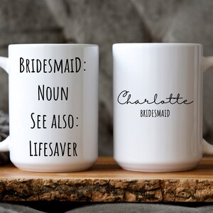Bridesmaid Gift Matron Of Honor Personalized Mug Bridesmaid Mug Custom Glass Mug Bridal Party Gift Maid Of Honor Mug Bridesmaid Proposal