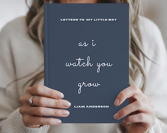 Personalized Letters To My Son Journal, Dear Son Memory Book, Baby Boy Keepsake Notebook, Baby Shower Gift For New Mom From Mom Custom Cover