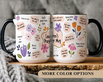 Personalized Christian Affirmation Mug, Custom Bible Verse Coffee Cup For Mom, Scripture Mug Gift, Prayer Mug, Christian Mama Coffee Mug