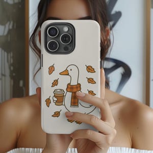 Duck Phone Case, Aesthetic Goose Cover, Fall Duck Phone Case, Cute Animal Humor Case, Cute Duck IPhone , Samsung Case, Goose Lover Gift