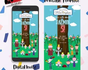 Ben and Holly Digital Invitation with BONUS 5x7 Printable Template