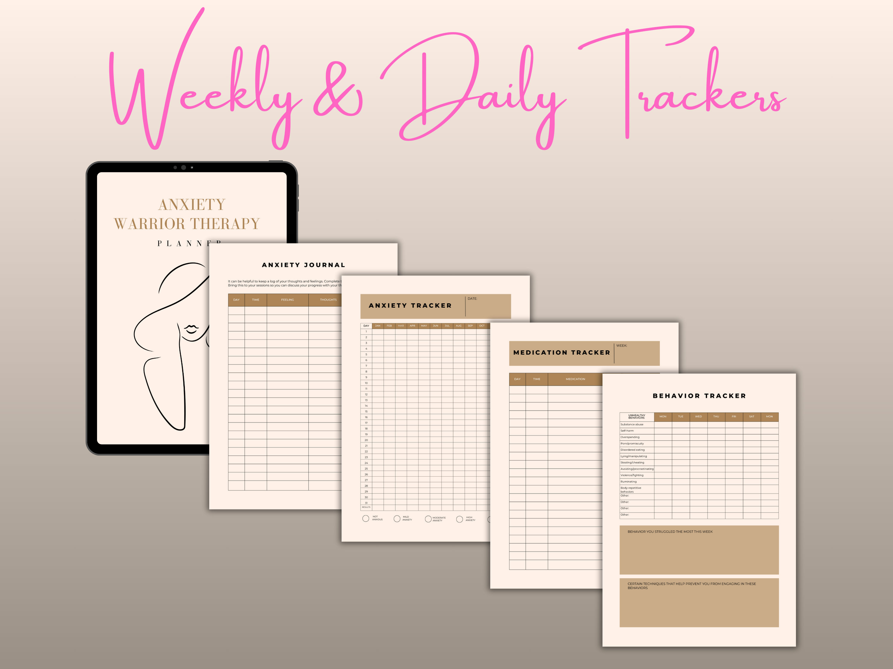 Anxiety Therapy Planner With Master Resell Rights MRR and Private Label ...