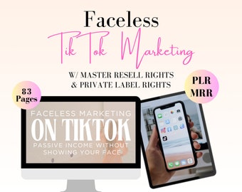Faceless TikTok Marketing Guide, MRR PLR (Digital Product)