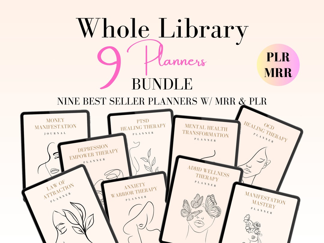 9 Mental Health Journal N Planner Bundle Done-for-you With Master ...