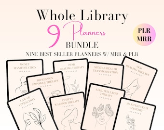 Mental Health Journal Planner Bundle, MRR PLR (Digital Download)