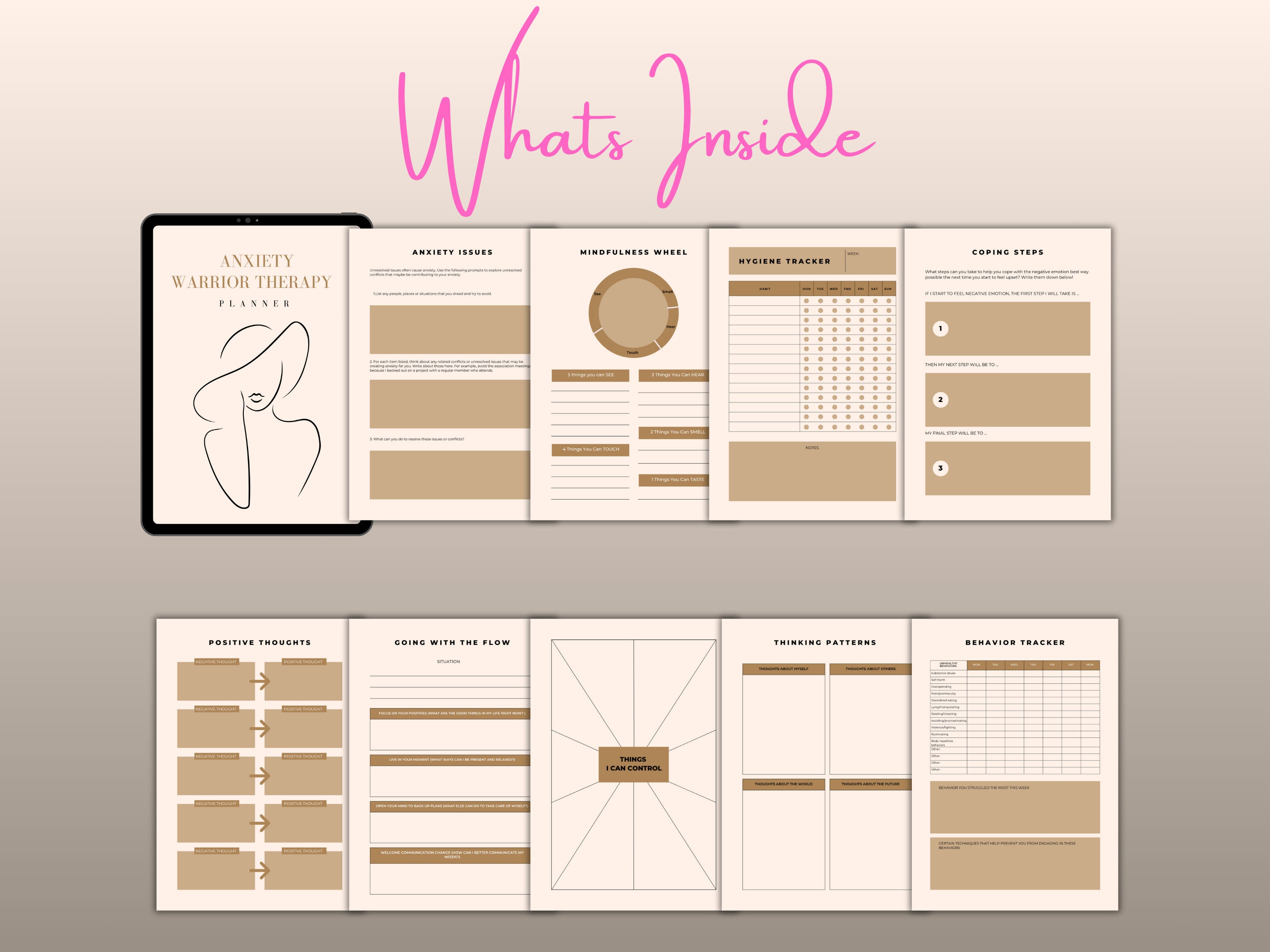 Anxiety Therapy Planner With Master Resell Rights MRR and Private Label ...